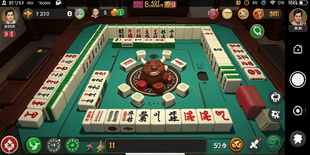 Tampilan utama gameplay 5RT, menampilkan elemen Mahjong yang menarik.