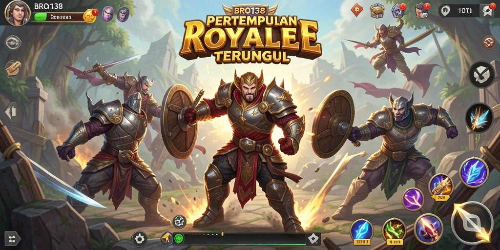Tampilan mendebarkan dari gameplay Battle Royale di BRO138.