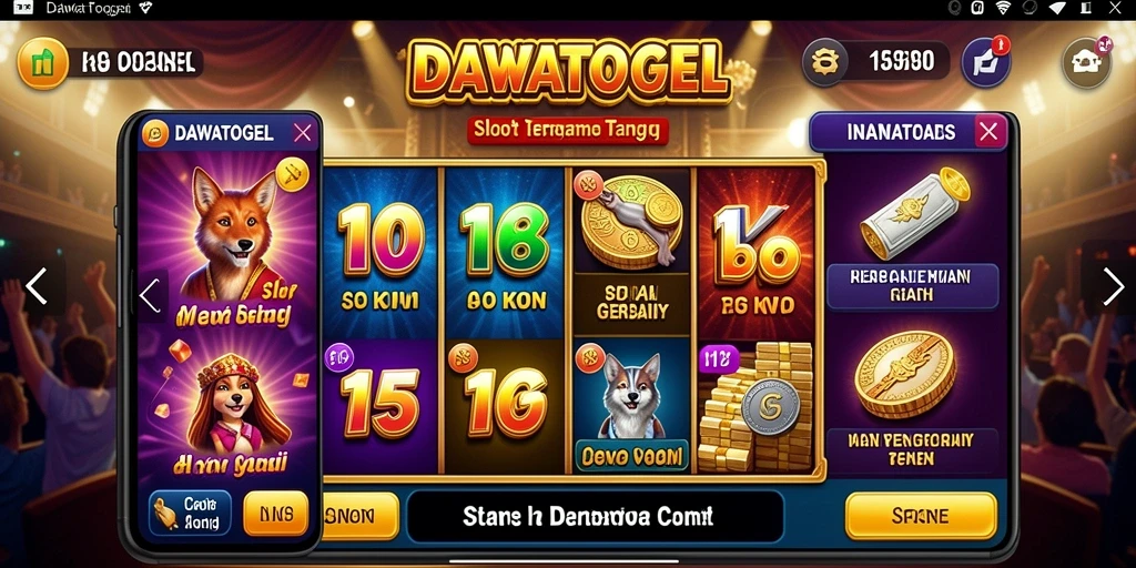Screenshot gameplay DAWATOGEL menunjukkan keseruan slot yang mendebarkan.