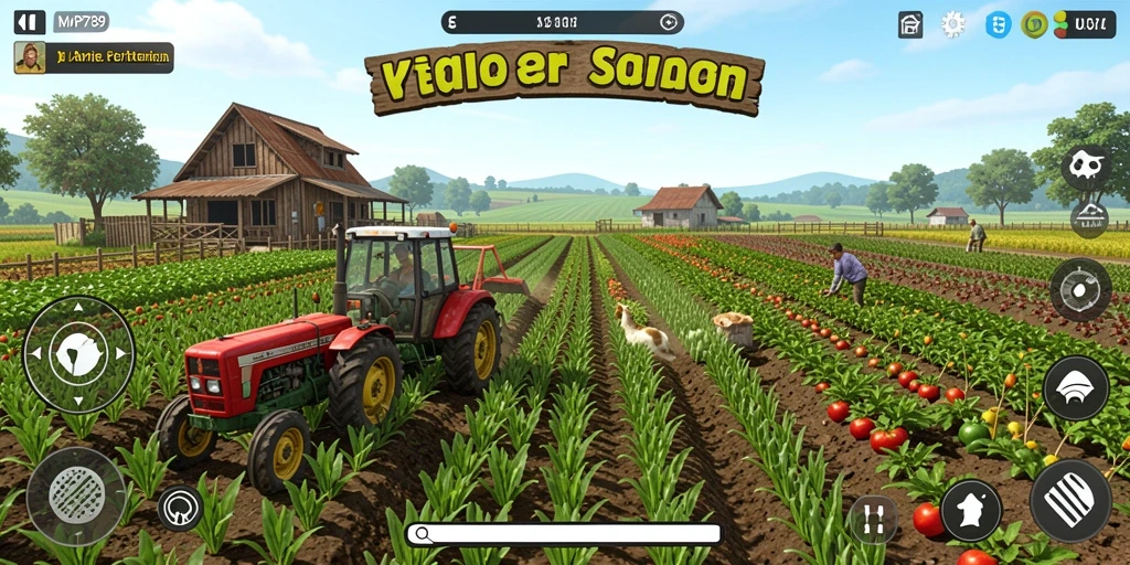 Tangkapan layar dari gameplay seru di MVP789 dengan berbagai aktivitas bertani.