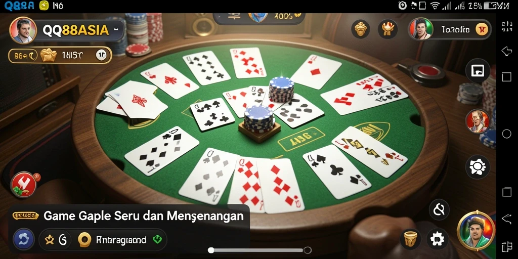 Gameplay menyenangkan QQ88ASIA dalam permainan Gaple.