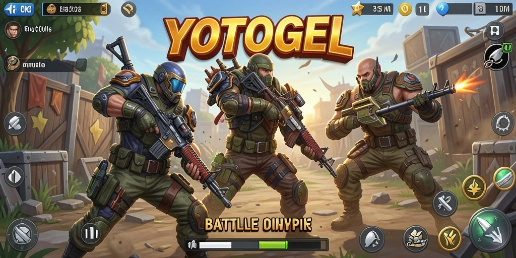 Gameplay seru di YOTOGEL dengan pertarungan Battle Royale.